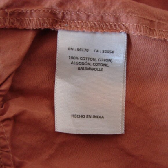 Anthropologie Top Orange Ruffled Embroidered Boho Sleeveless Boho Tank Small P - Picture 14 of 14